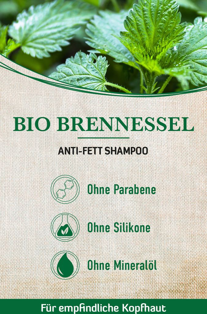alkmene Anti Fett Haar Shampoo mit Bio Brennnessel - Produktbild 6