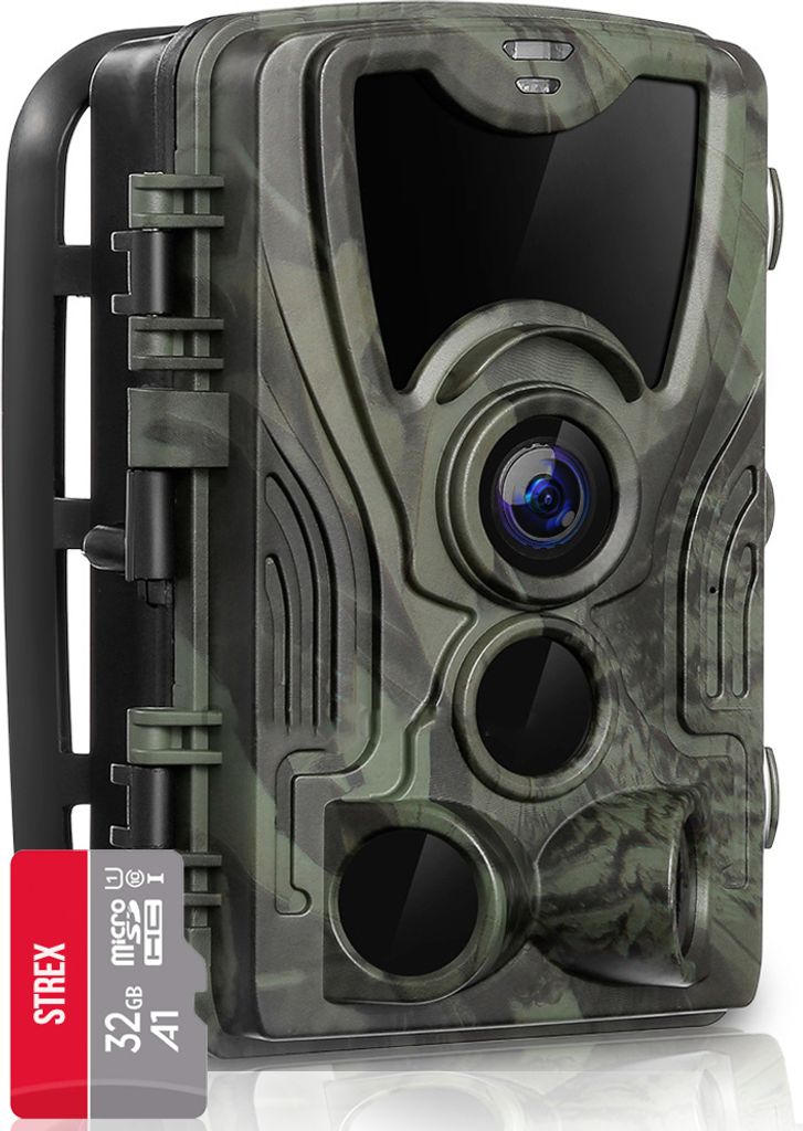 Strex Wildkamera mit Nachtsicht - 120 MP 4K ULTRA HD - Wasserdicht - Inkl. 32 GB SD