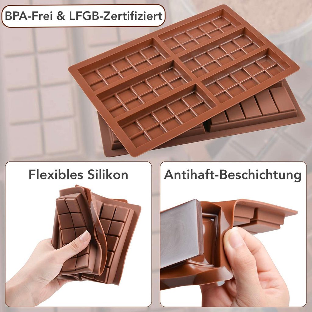 AVANA Schokoladenform aus Silikon für 6 Tafeln Schokolade Produktbild 2