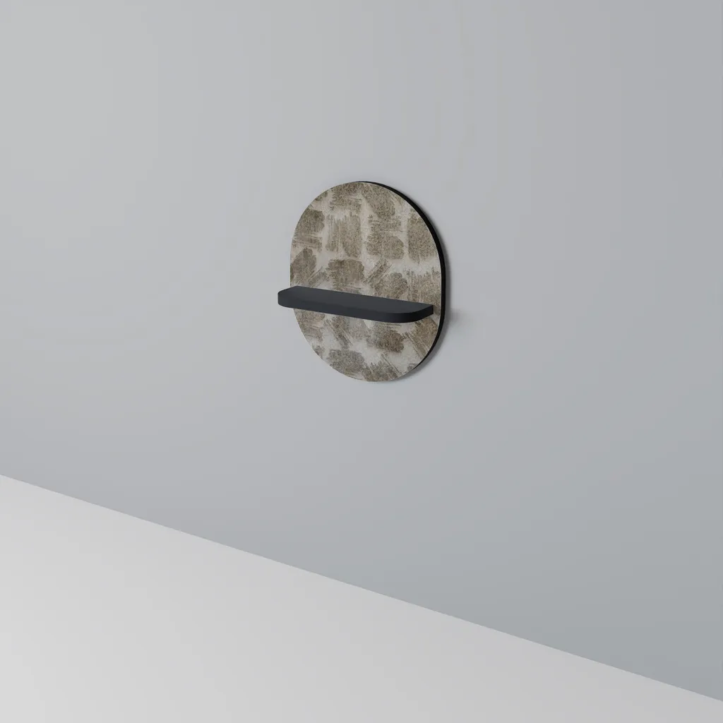 Optimisation Espace Petit Appartement avec Étagère Murale Noire Ovale - 2