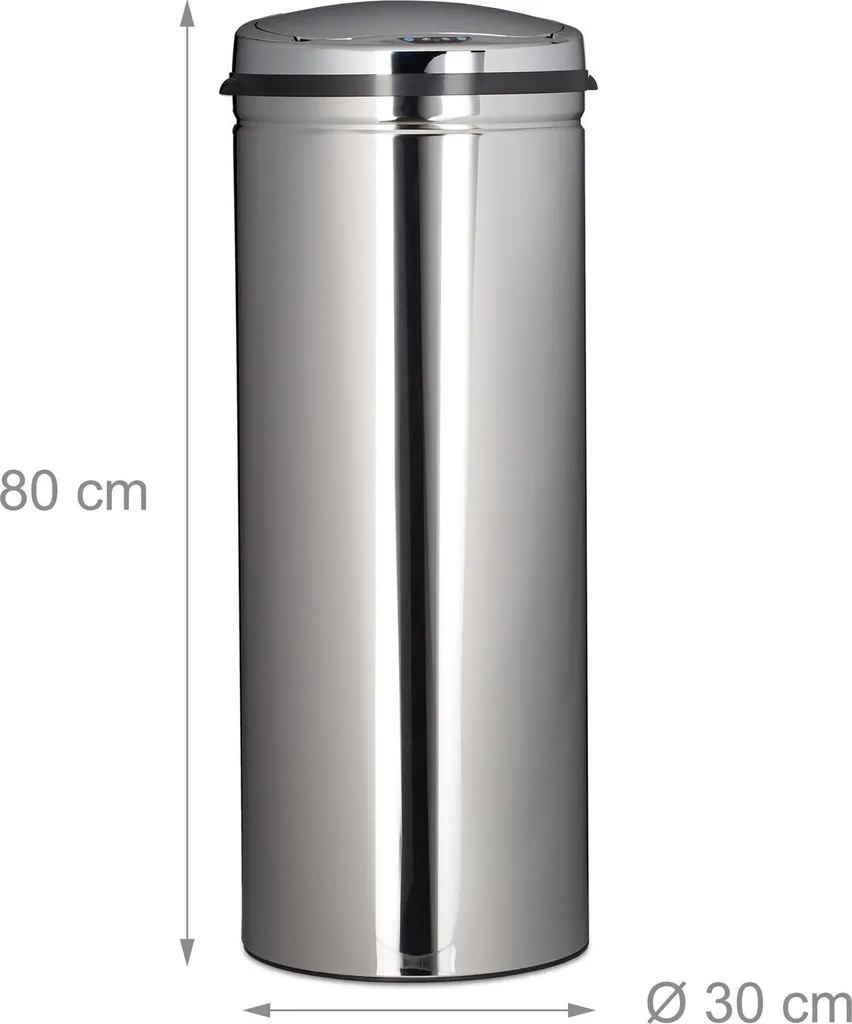 Poubelle de cuisine 50L en inox - Solution de rangement déchets métal