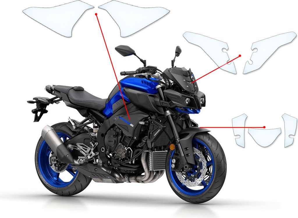 Lackschutzfolie Steinschlagschutz passend für Yamaha MT10 2017+