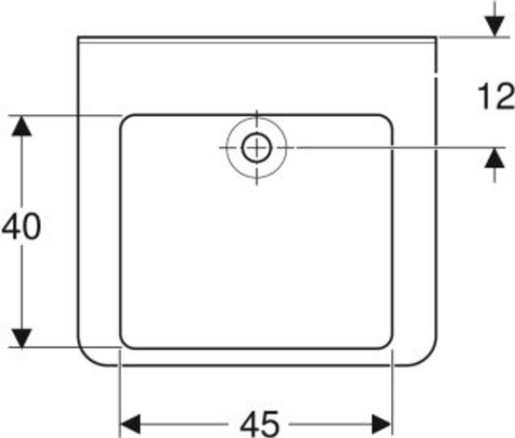 Geberit 128663000 Renova Comfort Square WT barrierefrei