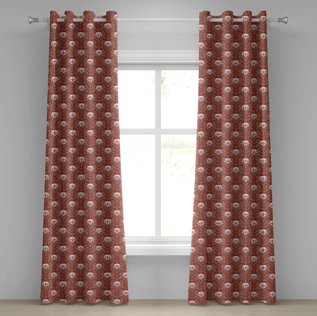 Rideau de salon ambiance gothique pour grandes fenêtres 280x245 cm