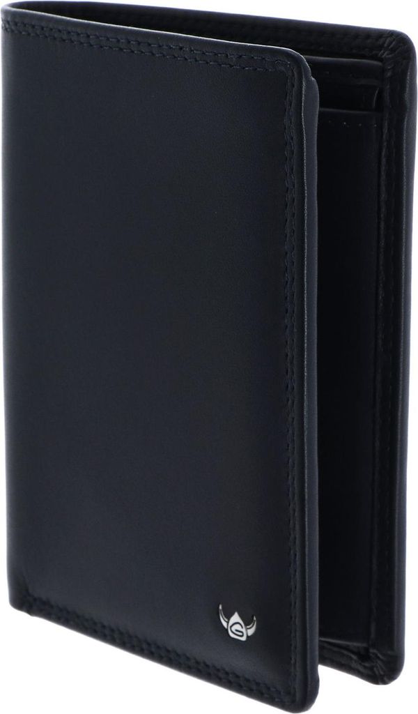 Golden Head Leder Geldbörse Polo RFID Protect Kombischeintasche 1348 Marineblau dunkelblau