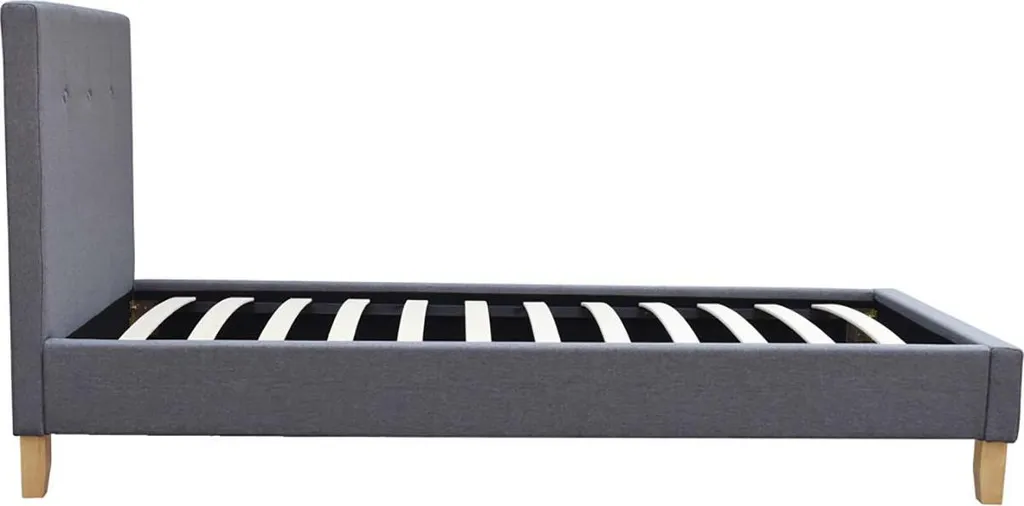 Lit gain de place Elise gris 90x190 cm pour petits espaces et studios