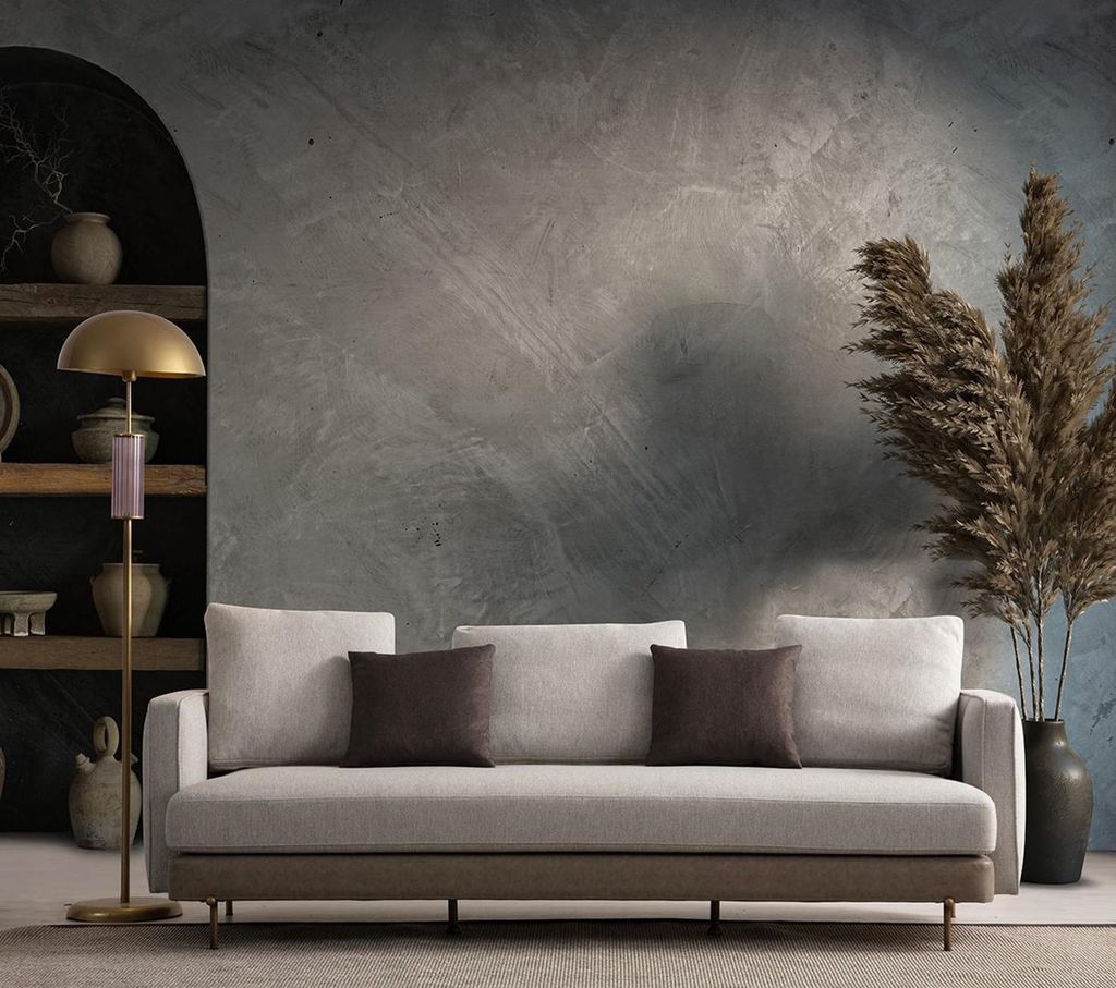 Sofa 3 Sitzer Design Couch Möbel Stil Design Wohnzimmer Beiger
