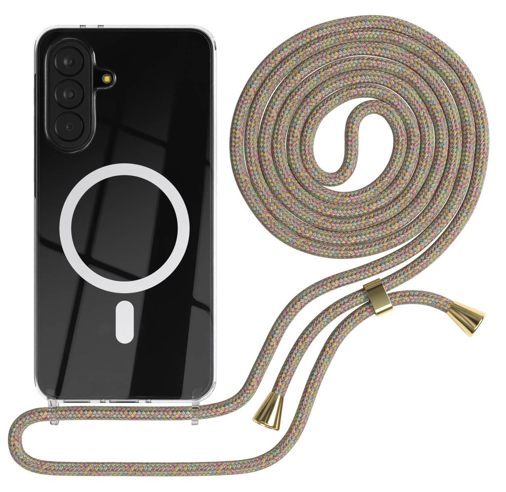 EAZY CASE - Handykette kompatibel mit Samsung Galaxy A37, Kette zum Umhängen, Handyhülle stoßfest, Silikonhülle mit Band, Transparente Hülle, ...