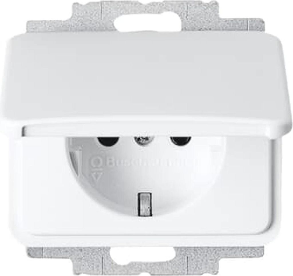 BUSCH-JAEGER Steckdose 1f std-ws glz alpha UP Klappd IP20 Produktbild 