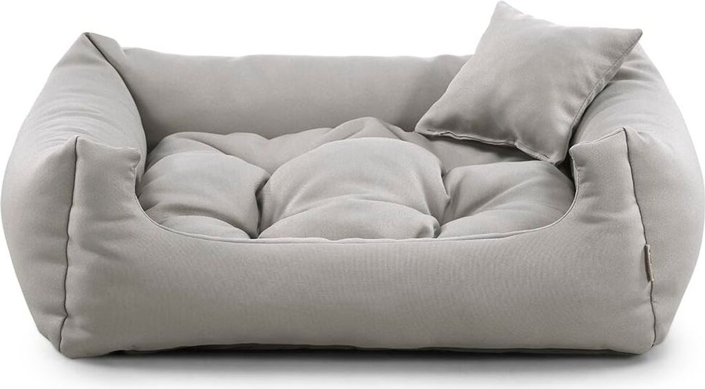 Hundebett NEO – Bequeme Hundeliege aus strapazierfähigem Stoff, langlebiges Hundekissen in hoher Qualität (3XL - 130x110, Grau)