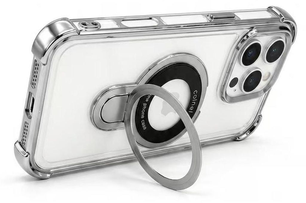MagSafe Handyhülle für iPhone 15 Transparent Weiß – Case Produktbild 