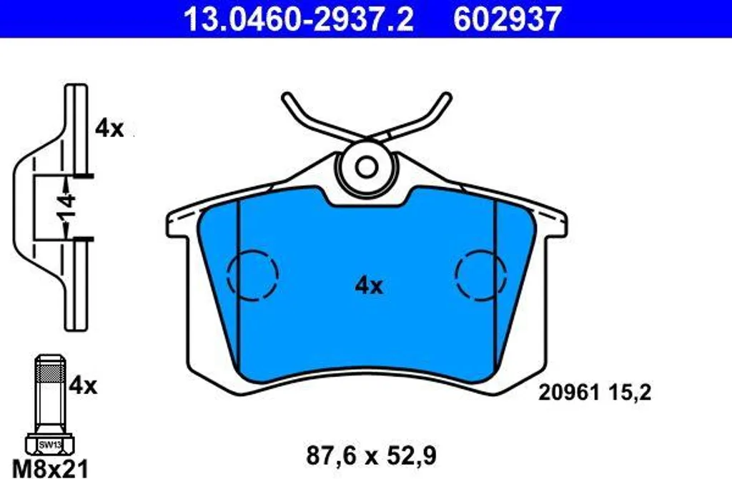Jeu de Plaquettes de Frein à Disque pour VW Golf III IV Passat et Polo