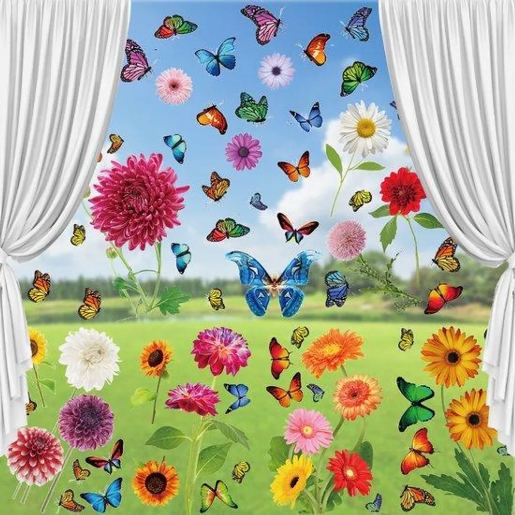 Déco murale fleurs et papillons pour rénover une chambre de fille