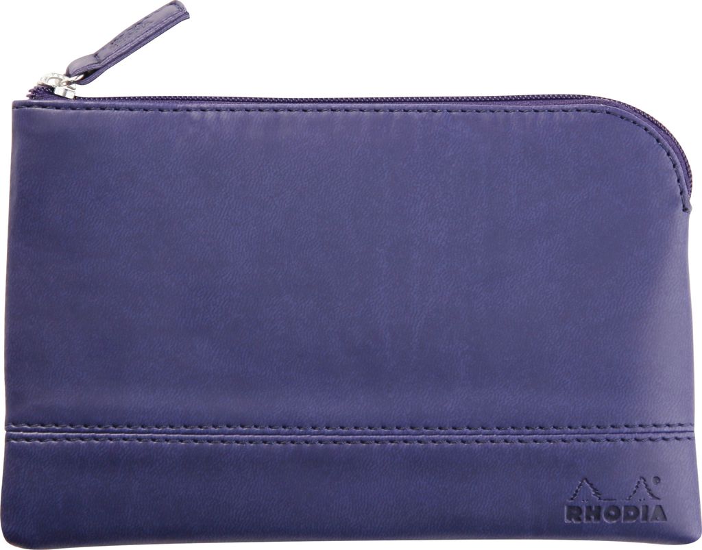 Rhodia Etui Kunstleder Reißverschluss, 11x17 cm Mitternachtsblau 116537C