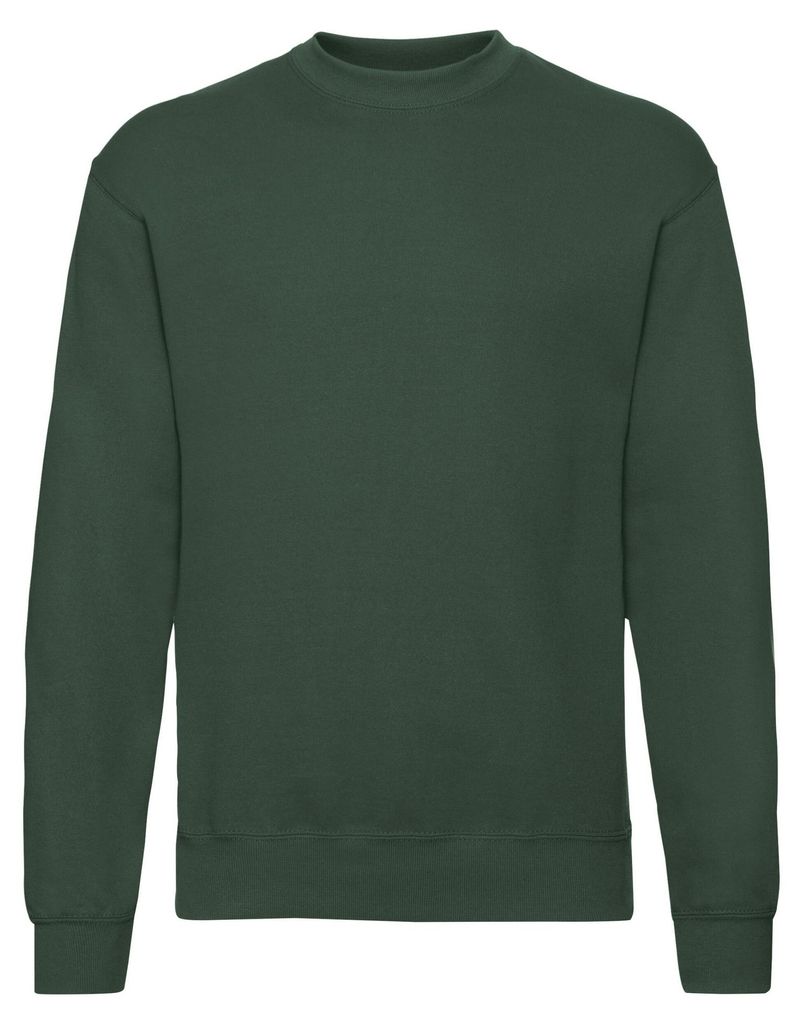 Fruit of the Loom - "Classic" Sweatshirt für Herren/Damen Uni angesetzte Ärmel LT1965 (S) (Flaschengrün)