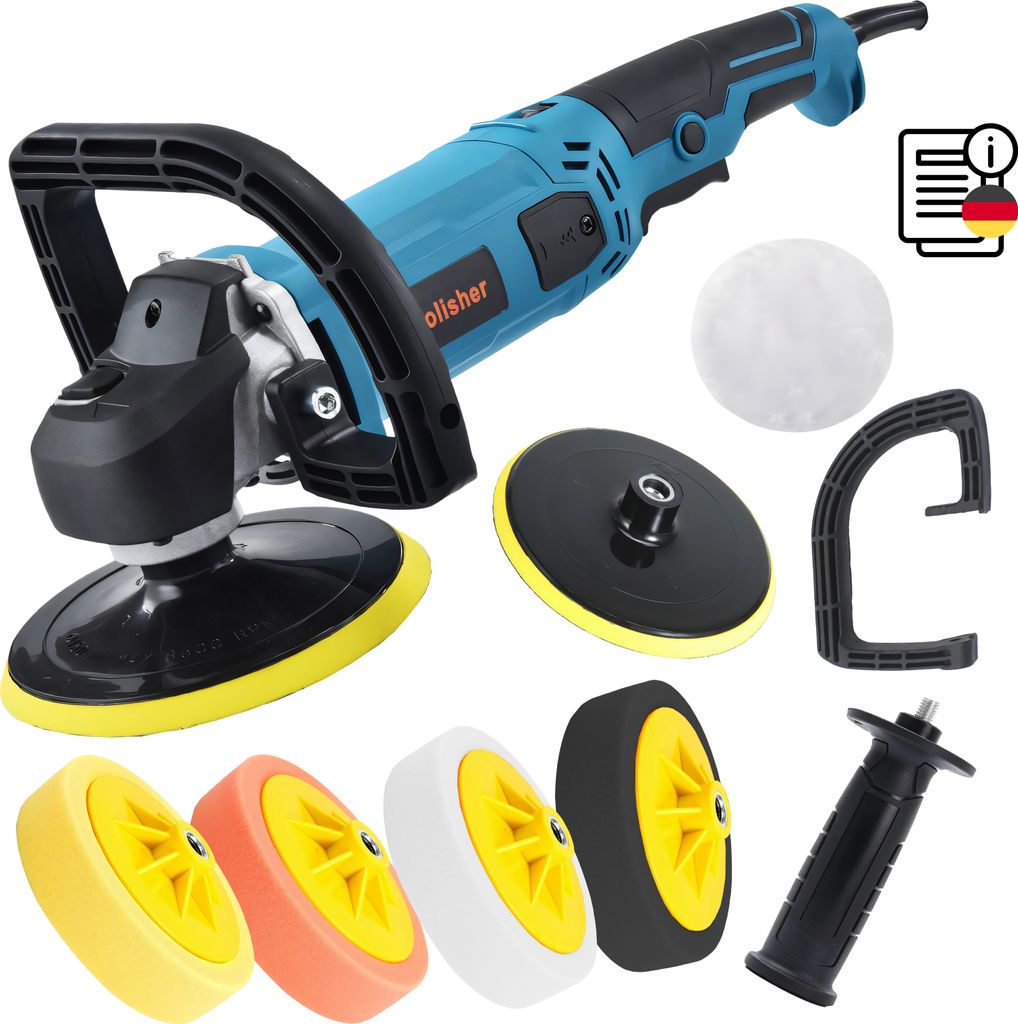 2900W 220V Polierschleifer 6 Gänge Einstellbare Geschwindigkeit Auto Elektropolierer Wachsmaschine Automobilmöbel Polierwerkzeug Poliermaschine R...
