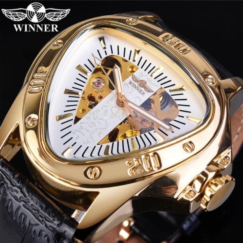 Winner Otto Herrenuhr - Elegante Uhr in Schwarz, Gold und Weiß KP14445