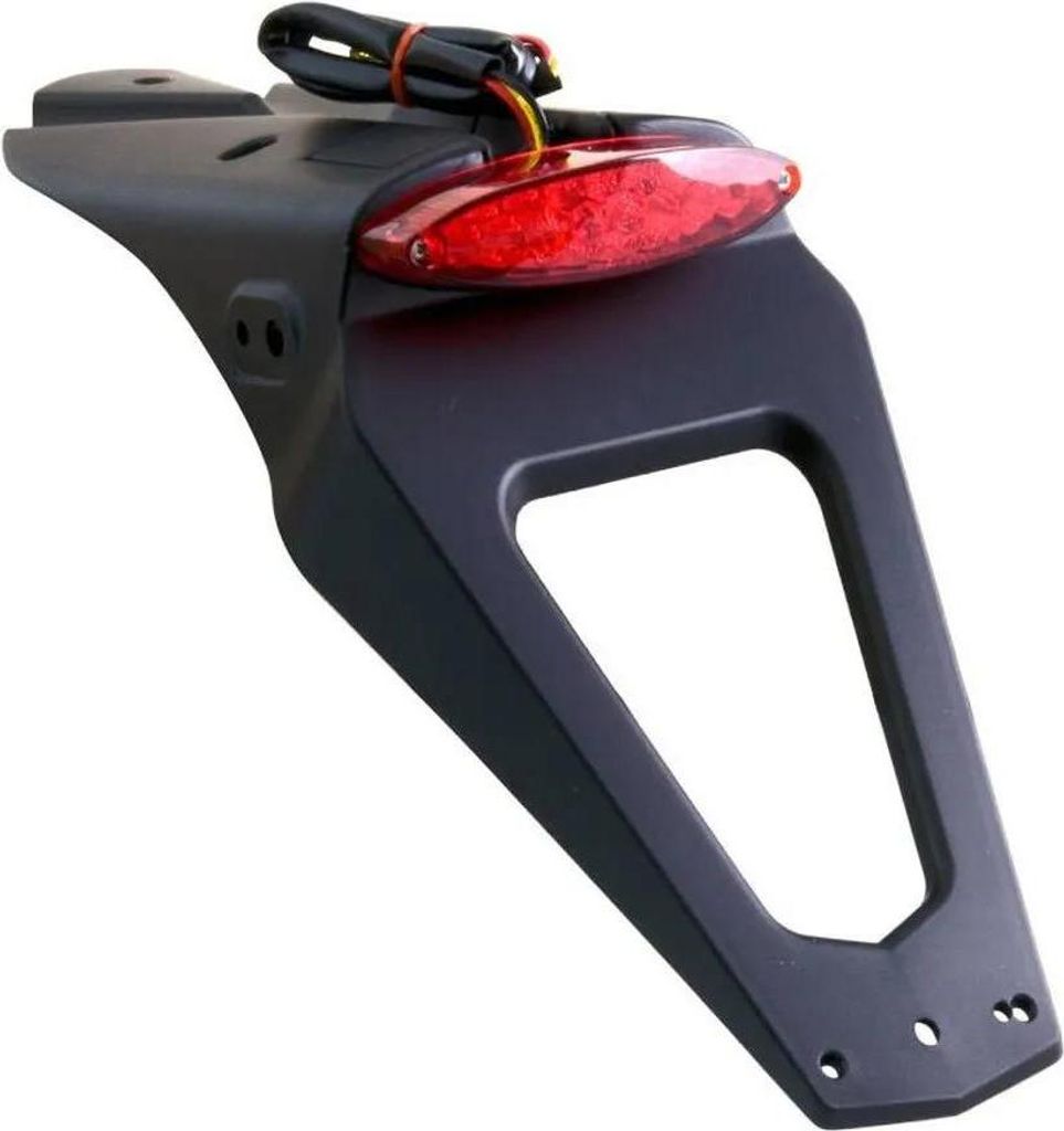 Rtech Devil Racing 30o Kennzeichenhalter Mit Licht Schwarz Schwarz One Size