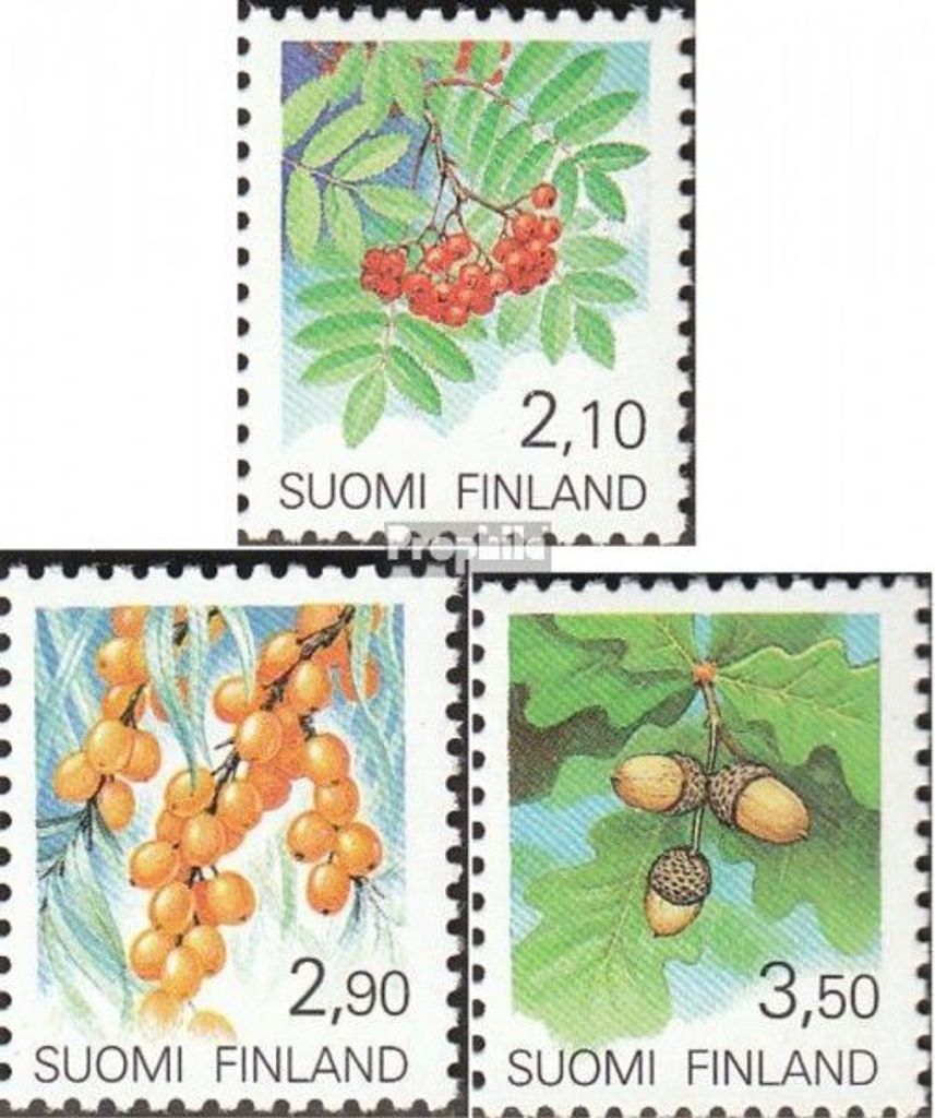 Briefmarken Finnland 1991 Mi 1126-1128 (kompl.Ausg.) postfrisch Freimarken: Pflanzen