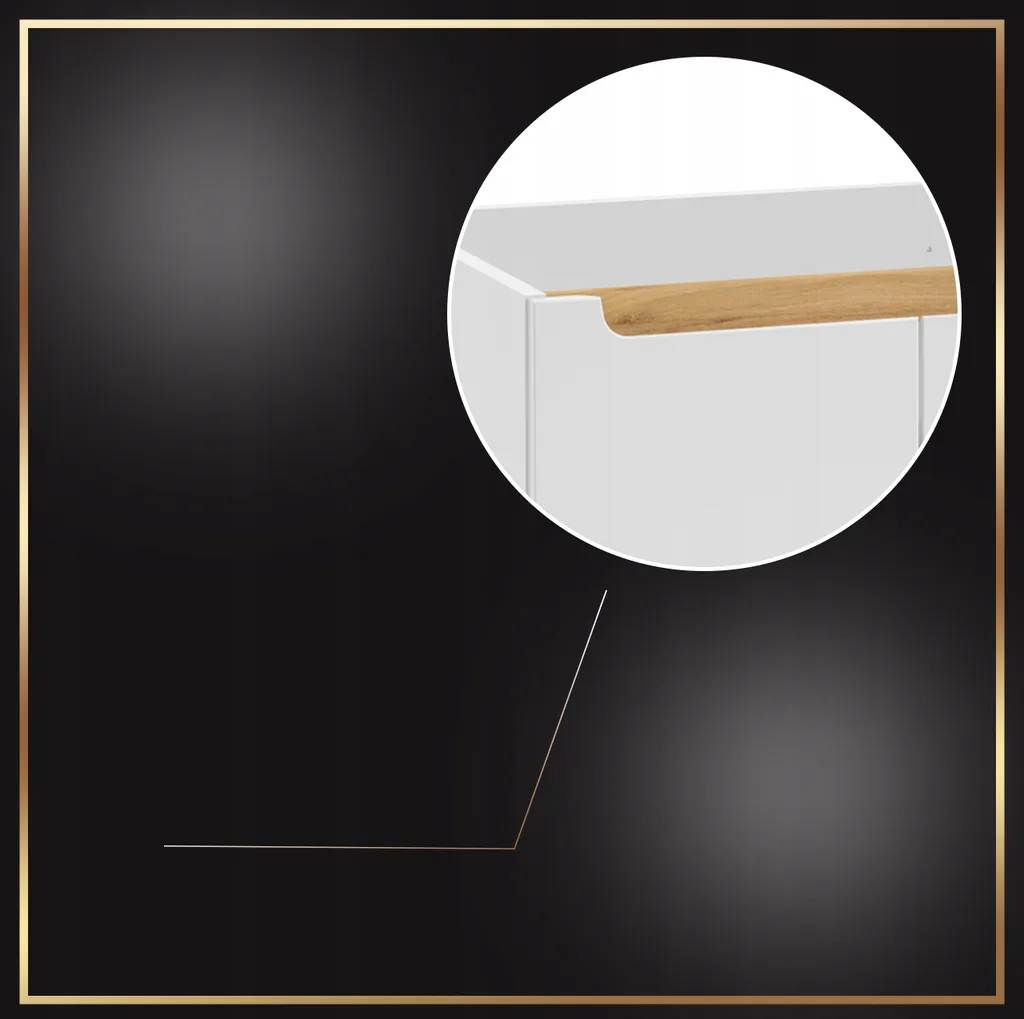 Meuble sous vasque 80 cm Stamar blanc avec plan vasque aspect chêne clair