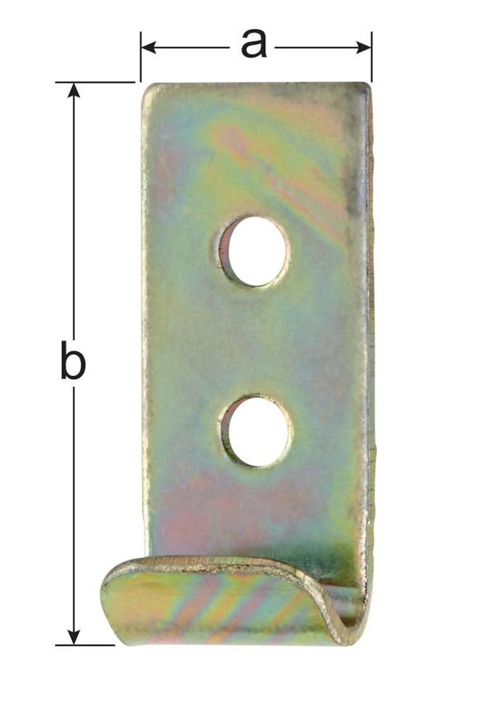 Gustav Alberts Schließhaken für Kistenverschlüsse 12x30mm Stahl roh galvanisch gelb verzinkt - 347857