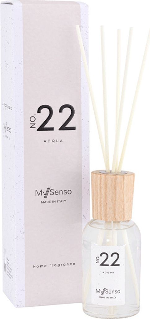 Diffuser Premium 100 ml N°22 Acqua, My Senso, Raumduft, inkl. 5 Faserstäbchen, Duftstäbchen