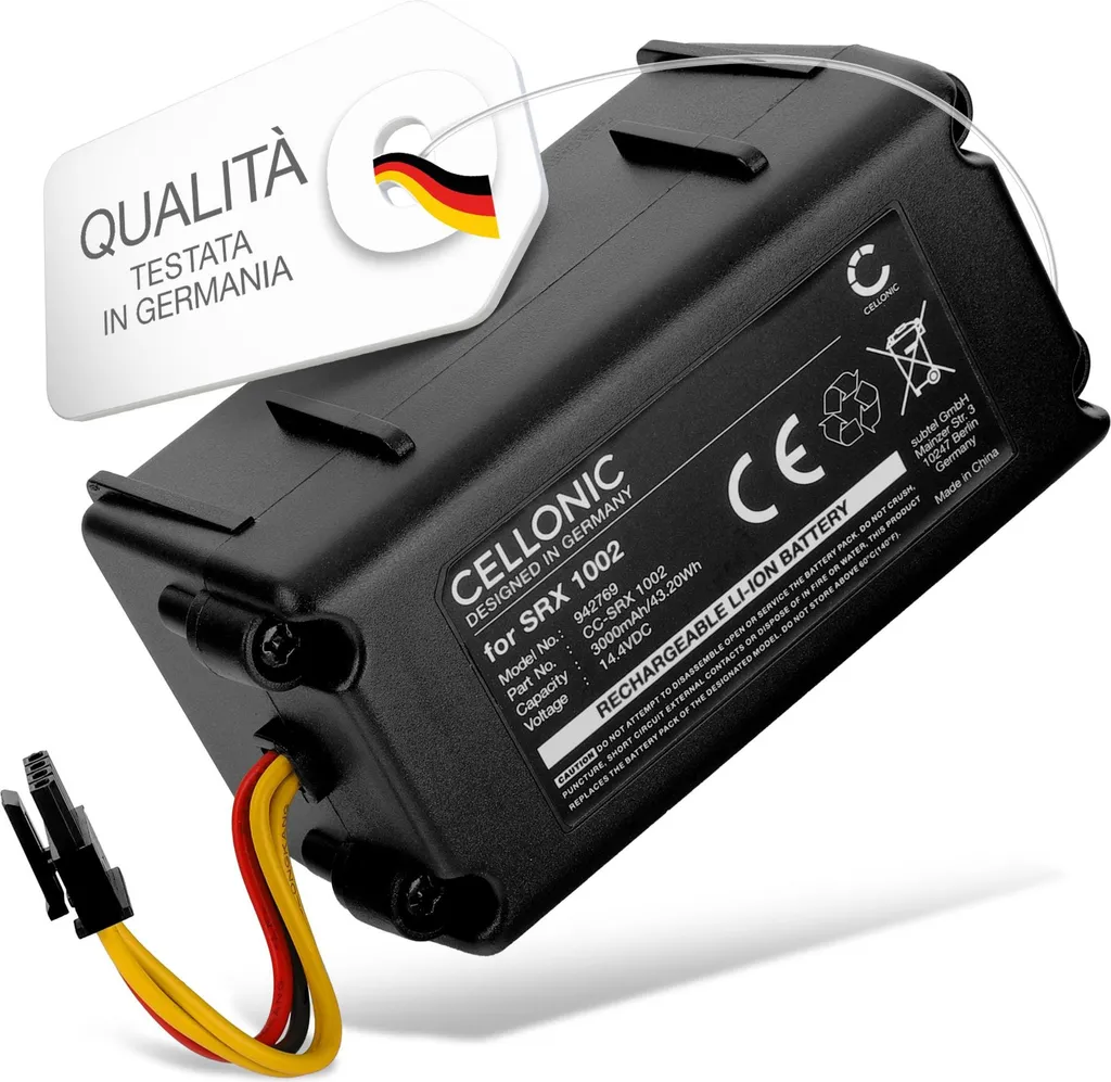 CELLONIC, Batteria per Aspirapolvere compatibile con Blaupunkt SRV XEASY, BPK-VCBB1XE, XSMART (14.4v, 3000mAh )