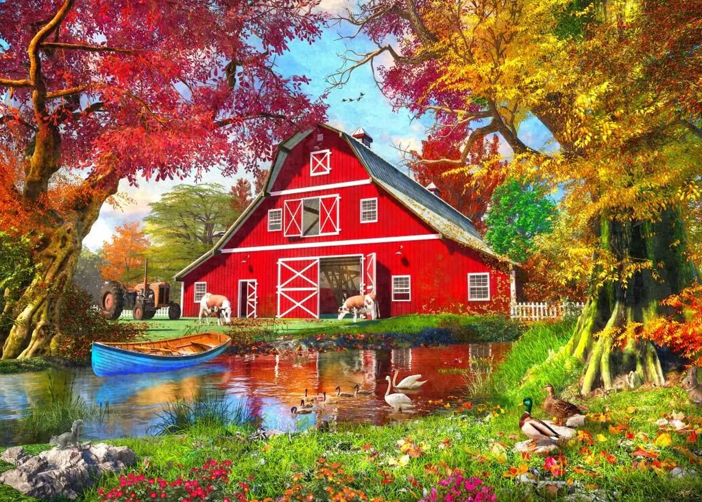 Puzzle 500 pièces oiseau bleu automne pour détente adulte