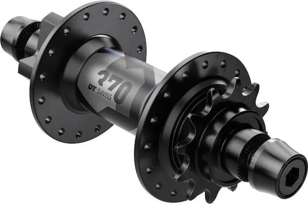 Moyeu DT Swiss 370 MTB HR 6 trous 32 rayons noir pour Dirt Jump et Single