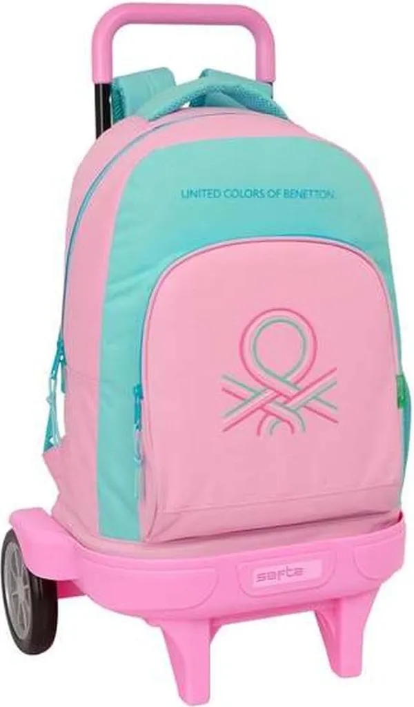 Fini le mal de dos : Cartable à roulettes Benetton Dolce Multicouleur