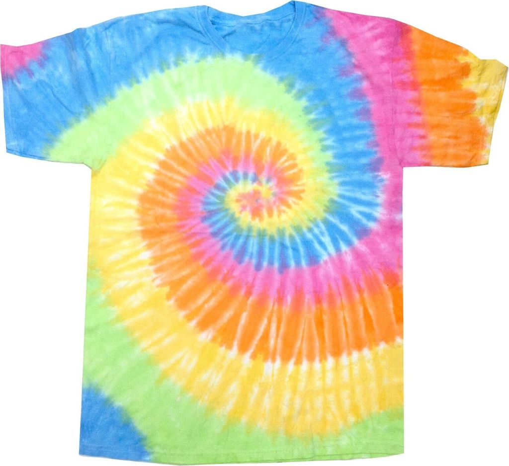 Colortone Damen Batikdruck-T-Shirt Farben-Regenbogen RW2627 (M) (Eternity)