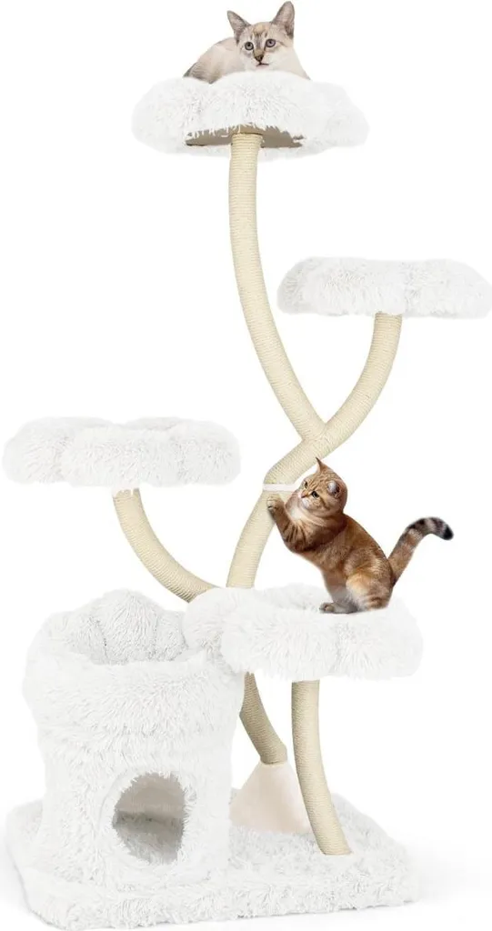 Arbre à chat stable 165 cm : fini les griffes sur le canapé en sisal