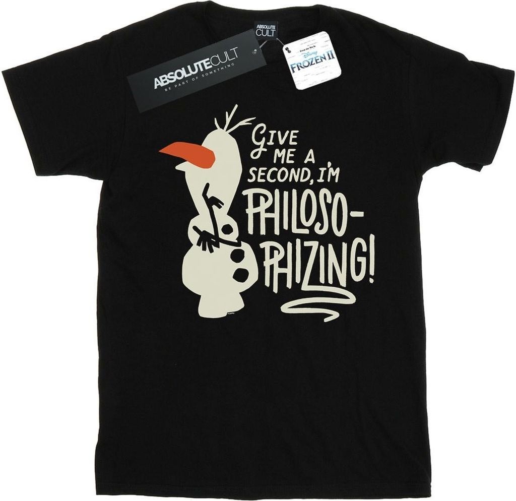 Disney - "Frozen 2 Philosophizing" T-Shirt für Jungen BI18671 (128) (Schwarz)