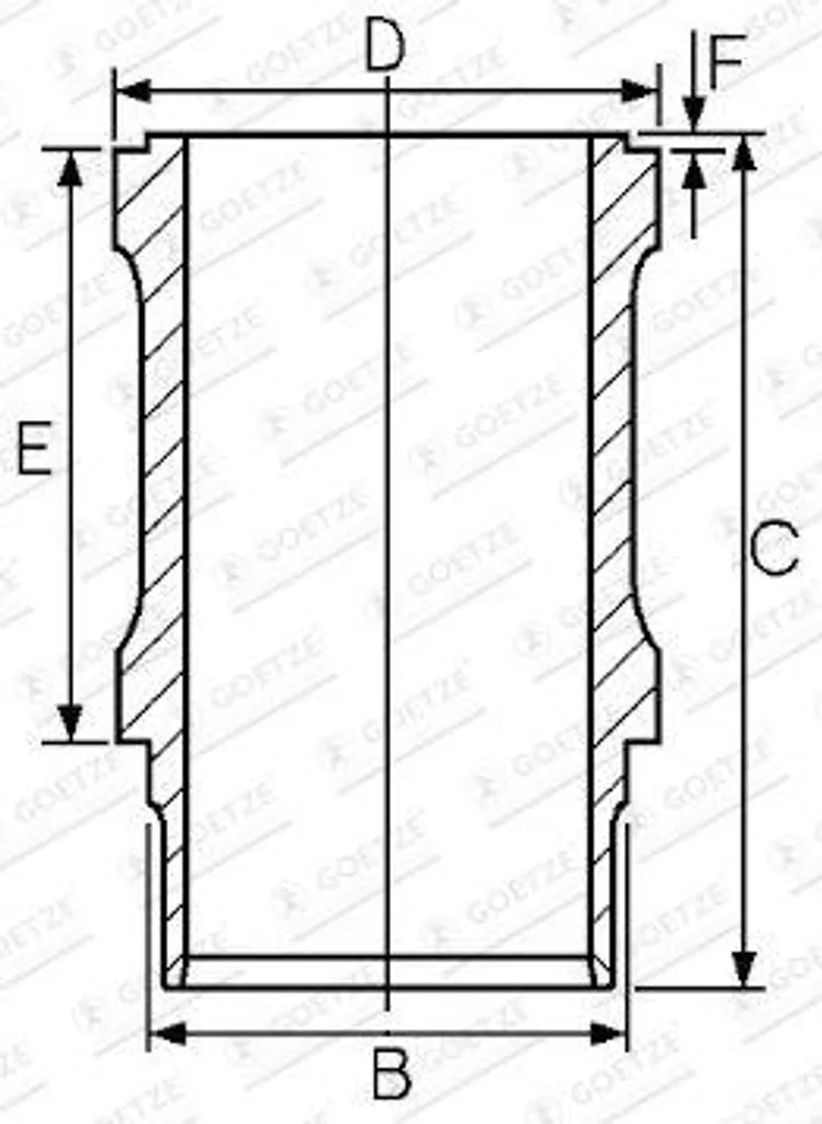 Chemise de cylindre de rechange pour moteur Lumina par Goetze Engine