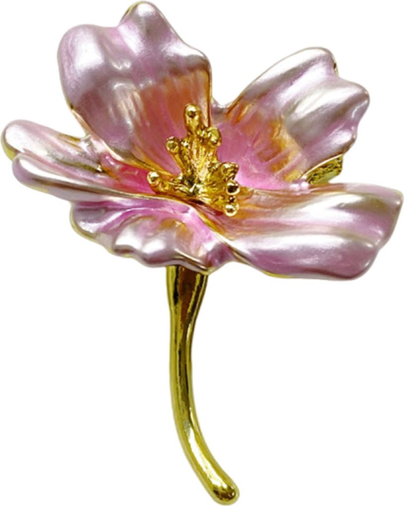 Damen-Brosche, Kirschblüte, rostfrei, exquisiter Vintage-Stil, rutschfest, verschleißfest, für Mantel, Kragen, Mütze, Schal, Dekoration, Kleidu...