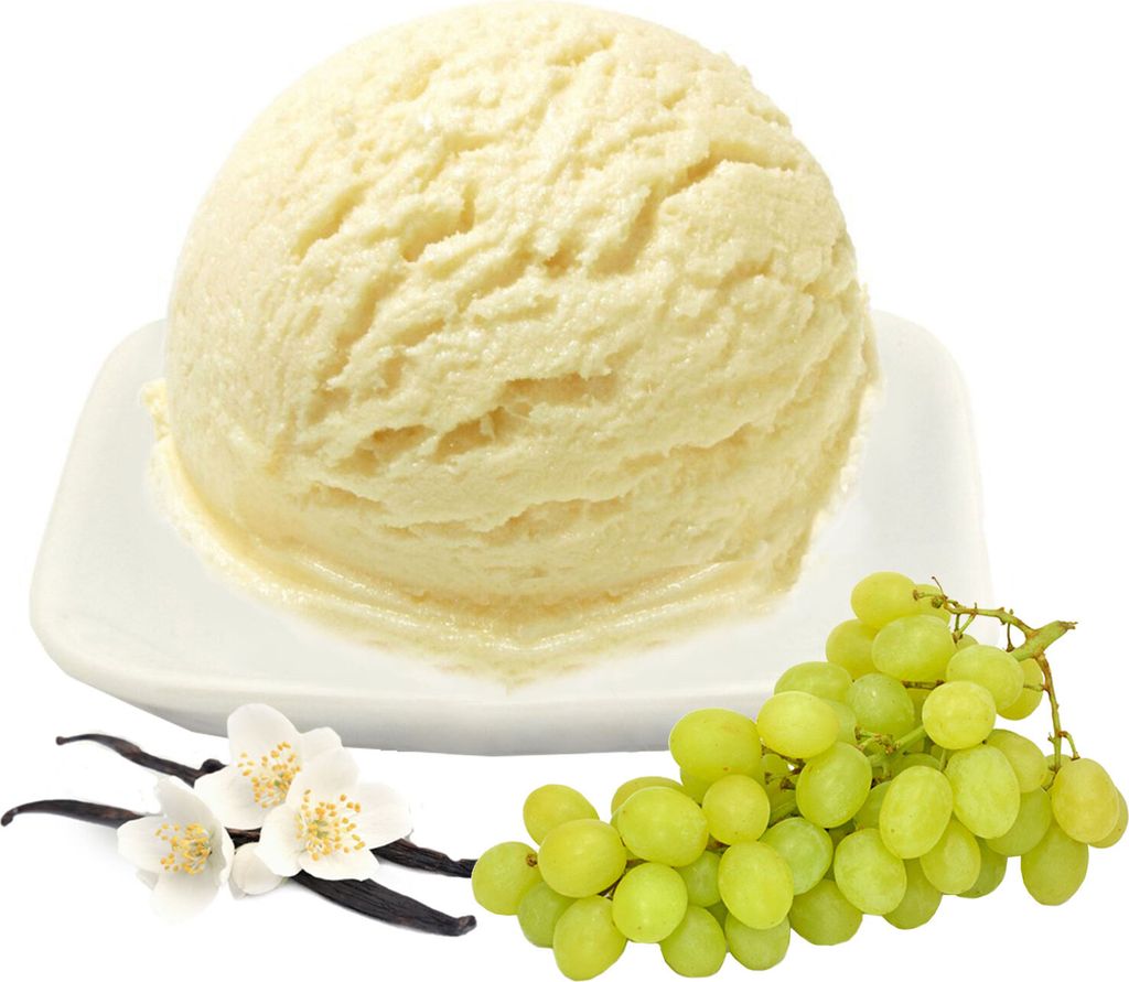 Vanille Weintraube Low Carb Eis Pulver Vegan Zucker-, laktosefrei 333 g
