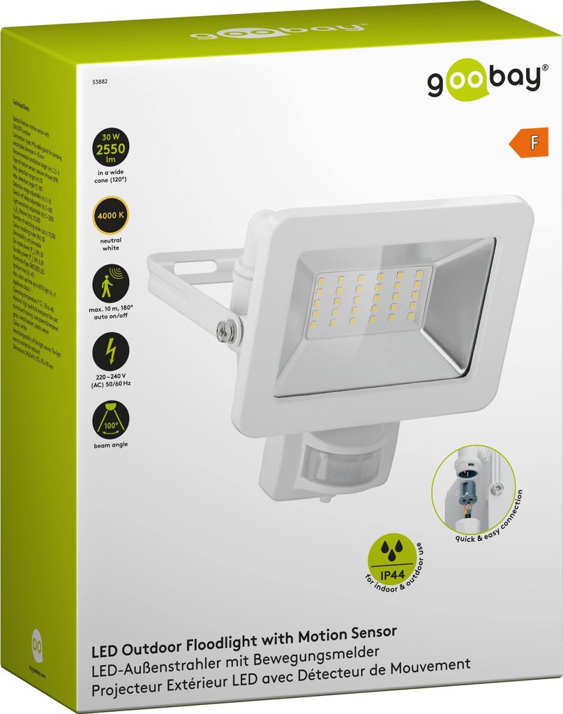 LED-Außenstrahler, 30 W, mit Bewegungsmelder Produktbild 10