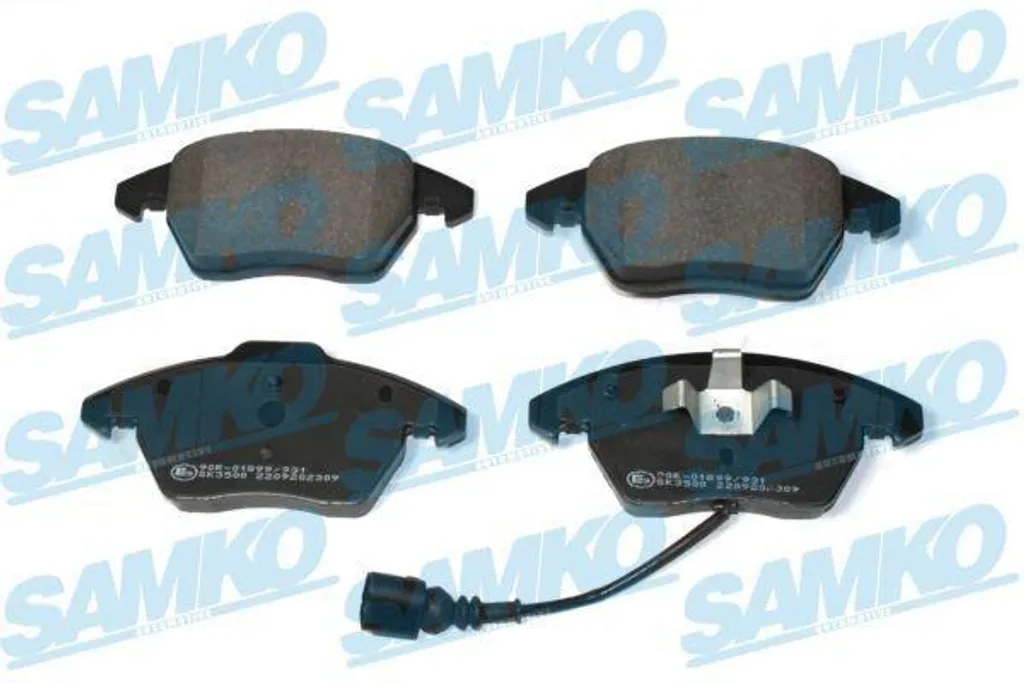 Plaquettes de frein avant VW GOLF VI 5K1 SAMKO 5SP2309 Sécurité Routière