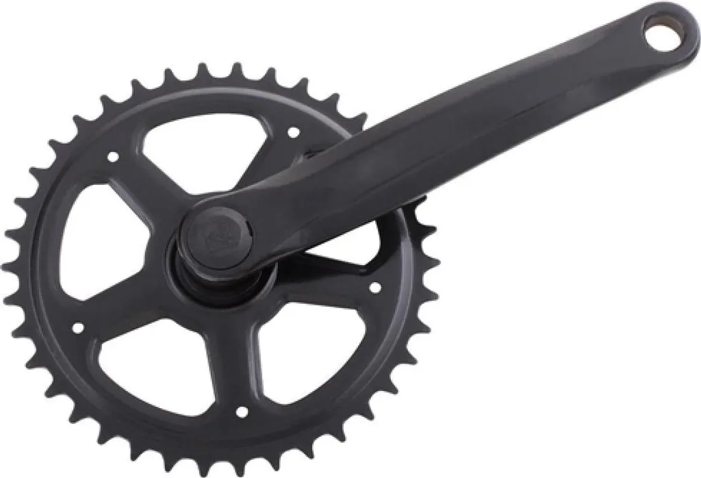Mijnen Pieper Pédalier Monovitesse Noir 46 Dents pour Vélo de Ville