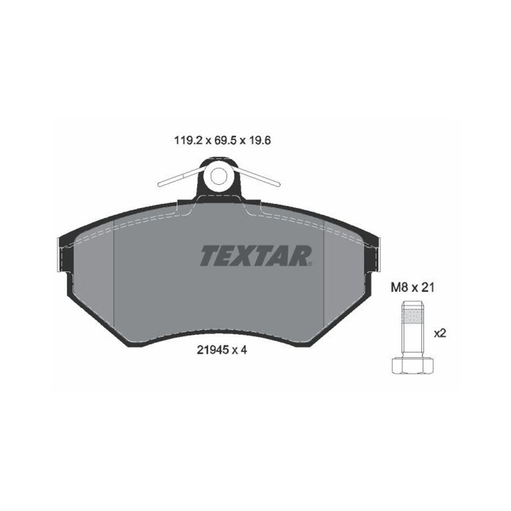 Textar Bremsbeläge vorne für Audi A4 + Avant VW Passat + Variant 1,6-1,9 + TDI