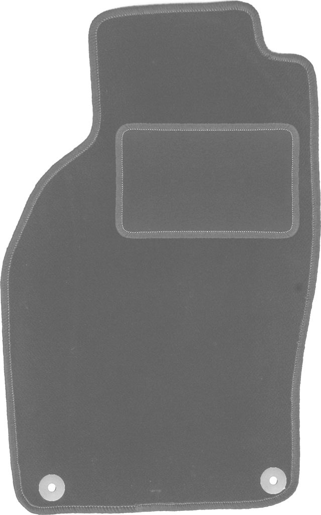 Fahrerfußmatte Velours graphit passend für Saab 9-3 I (1998-2003, Cabrio) – mit Befestigungen – passgenau