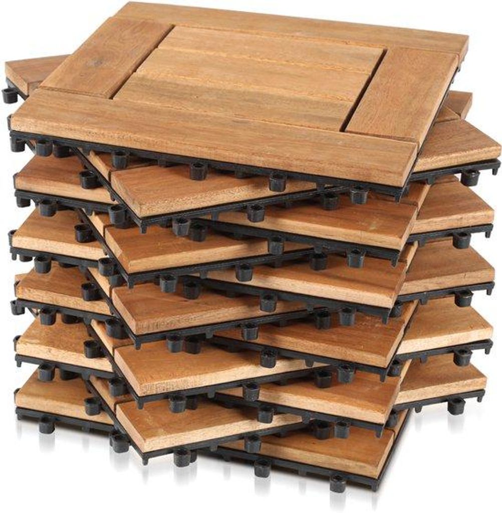 66 Stuks Terrastegels Composiet Prime Oak Balkontegels Onderhoudsvrij Makkelijke Montage