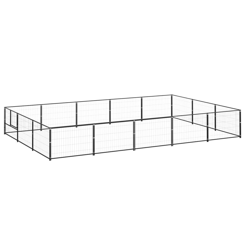 Hundezwinger Schwarz 15 m² Stahl