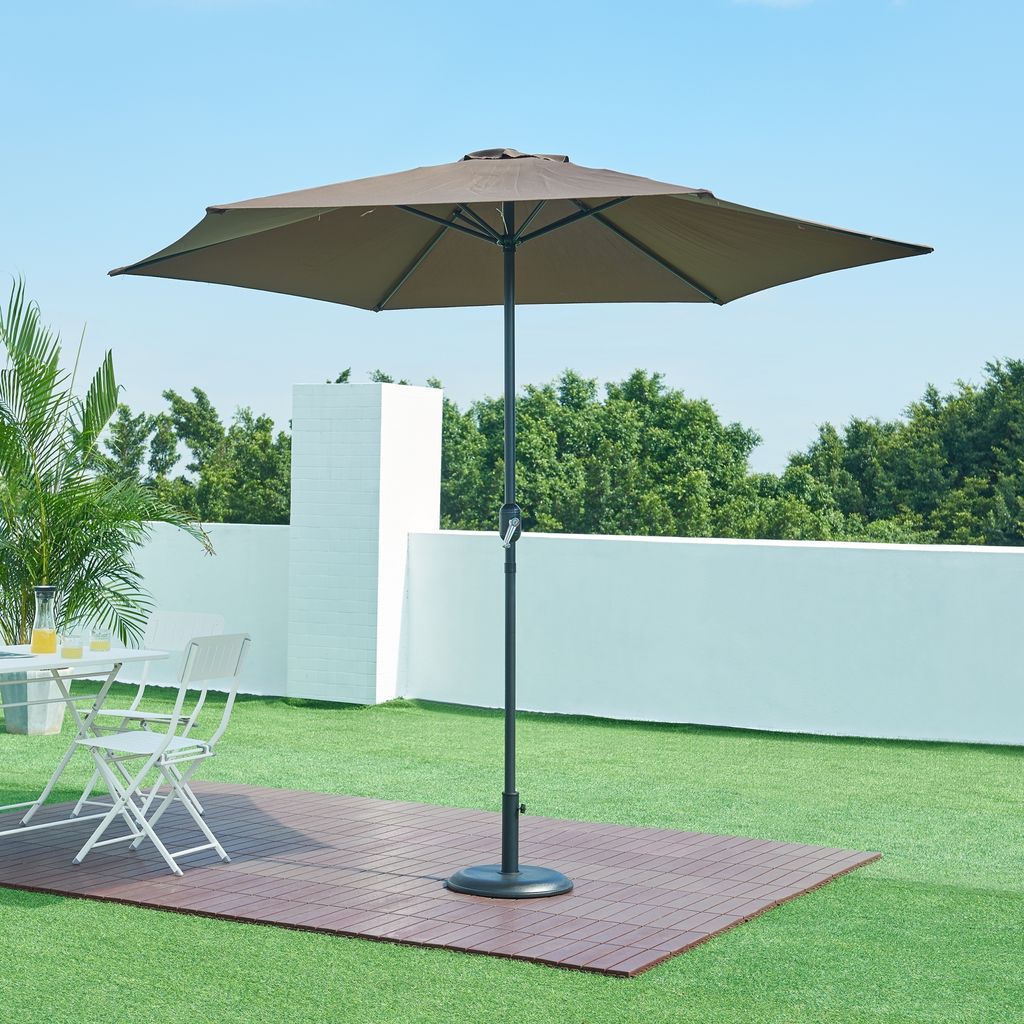 casa.pro Schirmständer Bionaz, Beton, Schwarz, rund, 15 kg, Produktbild 