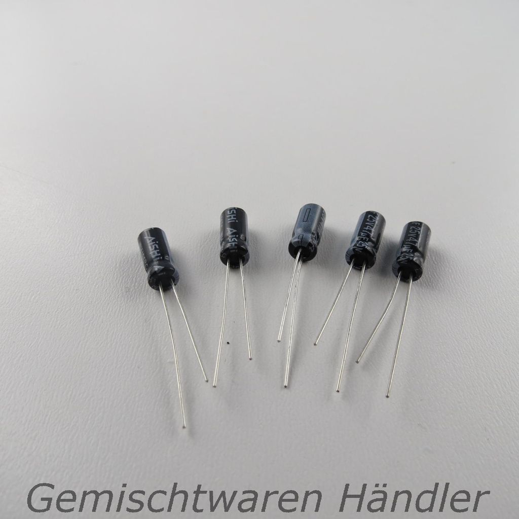 5x Marken Elko 47μF 25V Kondensator Elektrolytkondensator mF uF AiSHi Capacitor