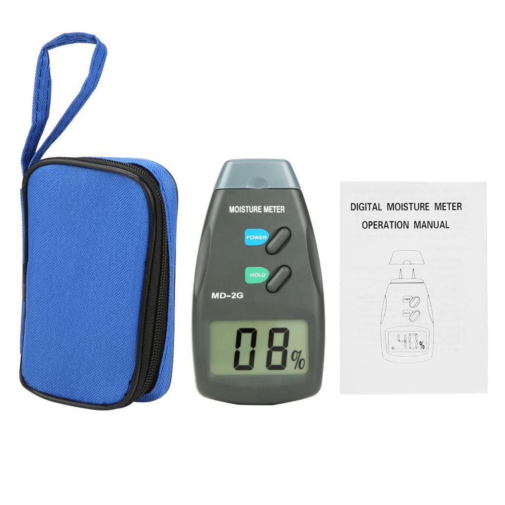 MD-2G LCD digitálny 2 pinový detektor vlhkosti dreva Obrázok produktu 