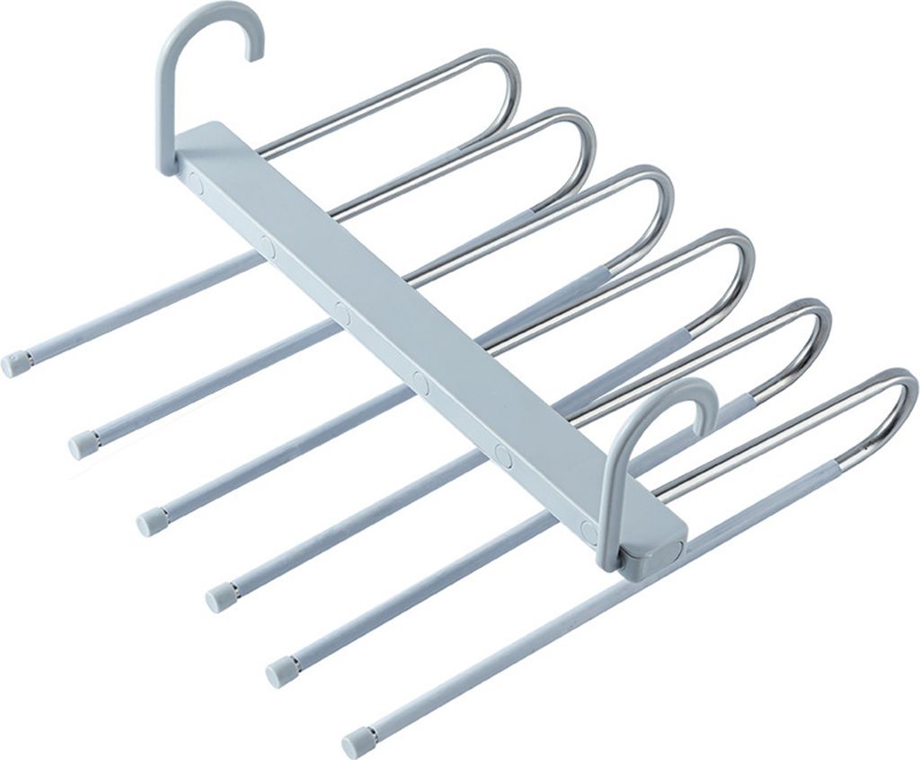 Klappbarer Hosenständer aus Edelstahl, große Kapazität, nahtlos, rutschfest, hohe Tragfähigkeit, Schrank-Organizer, vertikale Aufbewahrung für...