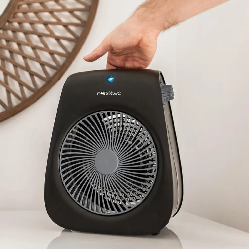 Radiateur soufflant électrique Cecotec 2000W - Chauffage d'appoint noir