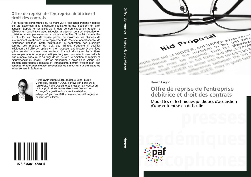 Offre de reprise de l'entreprise debitrice et droit des contrats