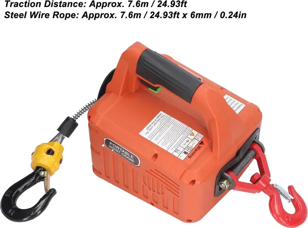 Palan manuel robuste avec câble en acier - Modèle portable version Europe - 7